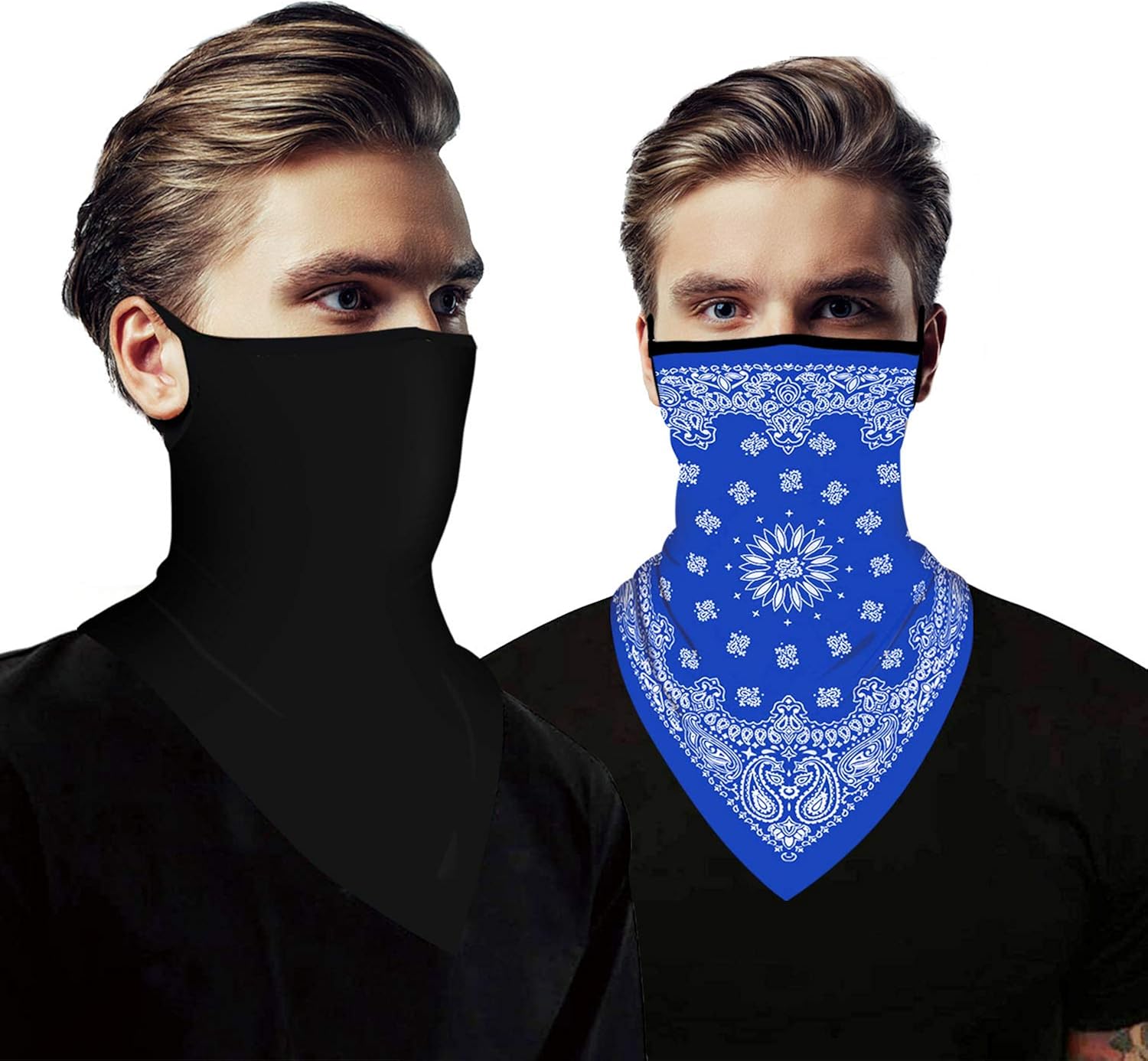 scarf face covering with ear loops