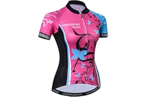 PSPORT JPOJPO Women's Cycling Jersey Sleeveless Short&Long Sleeve Bike Shirt Half Zipper Road Bicycle Biking Tops CF3