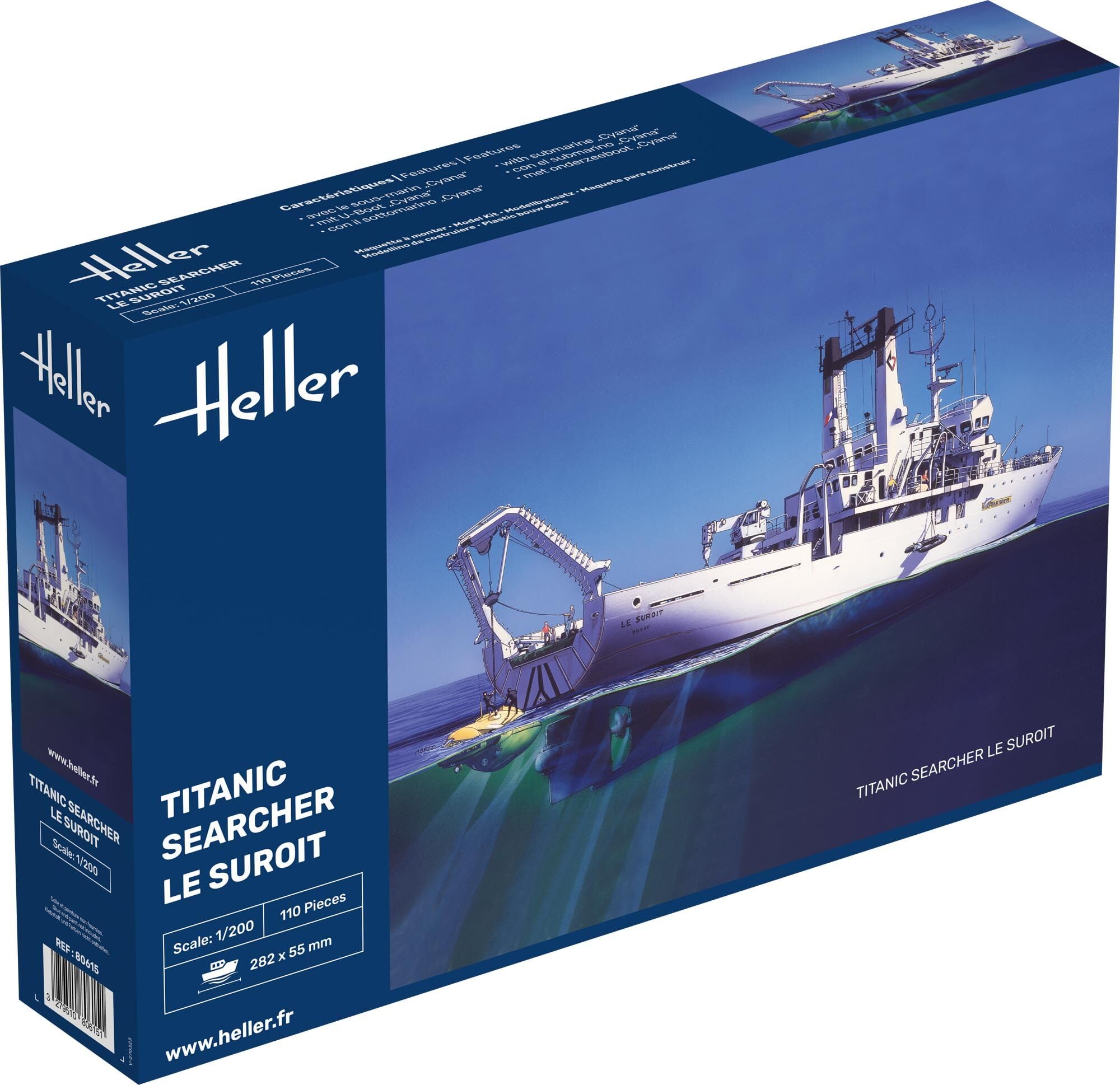Heller 1: 200 - Titanic Searcher Le Suroit Various