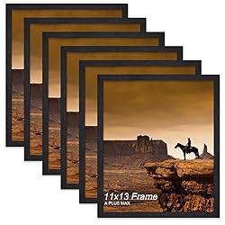 A PLUS MAX 11x13 Picture Frame Set of 6, Black
