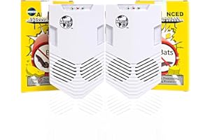 Bat Repellent for Attic, Outdoors & Indoors - Cleanrth CB006 Advanced Ultrasonic Bat Repelling System (2-Pack)