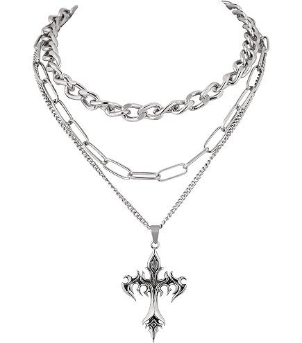 Amazon.com: Gothic Cross Necklace, Goth Emo Punk Grunge Y2k