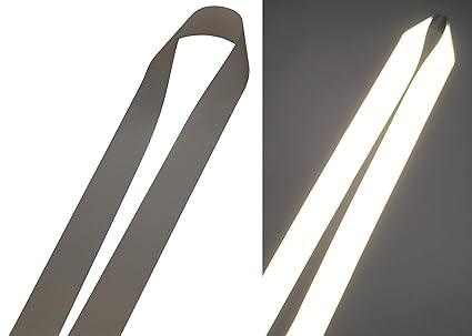 2,8Meter BÜGEL REFLEKTOR-BAND Silber – REFLEKTORSTOFF Reflektierendes Material zum ANBÜGELN auf TEXTILIEN & KLEIDUNG – 15mm 3