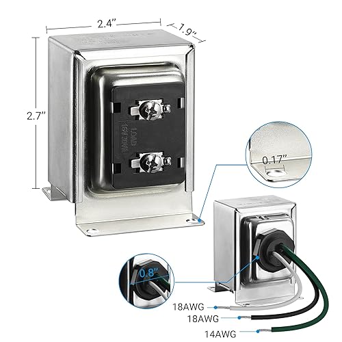 DEWENWILS Doorbell Ring Transformer, 16V 30VA Low Voltage
