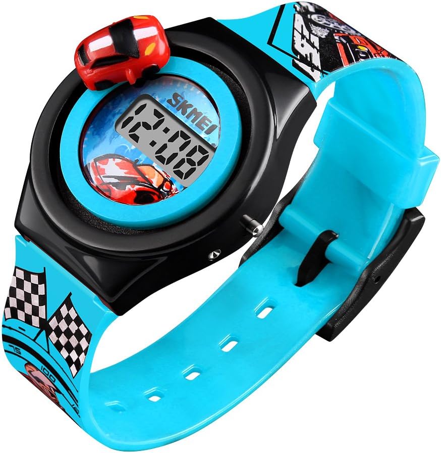 Kids Digital Watch Silicone Band Waterproof Cartoon Wristwatches for Children Toddler Birthday Gift Toy Boys Girls Little Child
