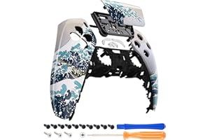 eXtremeRate The Great Wave Front Housing Shell with Touchpad Compatible with p s 5 Controller BDM-010 020 030 040 050 060, DI