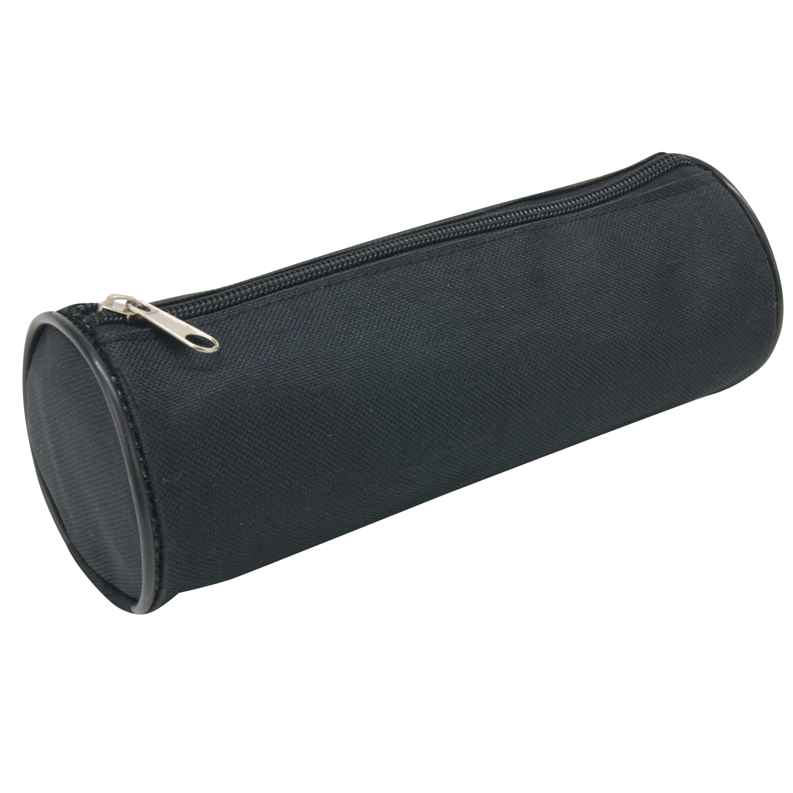 Waytex 931280 Round Pencil Case 21 cm Diameter 7.5 cm Textile Plain Black