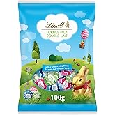 Lindt LINDOR Double Milk Chocolate Eggs, 100-Gram Bag, Perfect for Easter Gift Baskets & Egg Hunts (Easter Eggs, Easter Choco