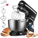 Kuccu Stand Mixer, 6 Qt 660W, 6-Speed Tilt-Head Food Dough Mixer, Kitchen Electric Mixer with Stainless Steel Bowl,Dough Hook