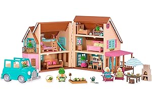 Li'l Woodzeez – Honeysuckle Hillside Cottage – Toy Furniture & Accessories – Playset for Kids – Collectible Toys – 3+ Years – Charming Cottage Playset for Imaginative Play