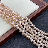 Zotoone Natural Freshwater Pearl Beads 5-6mm Sanqi Pearl Loose Spacer Beaded for Women Making DIY Jewerly Necklace Bracelet 36cm