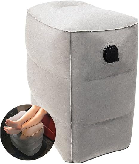 Amazon Wrightjp フットレスト 足置き エアー オットマン 足枕 車中泊 3段階の高さ調節 飛行機 車 オフィス エコノミー症候群対策 旅行用便利グッズ 収納袋 足枕 オンライン通販