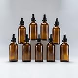 Yizhao 100ml Amber Glass Dropper Bottle 9Pcs with Glass Pipette Set