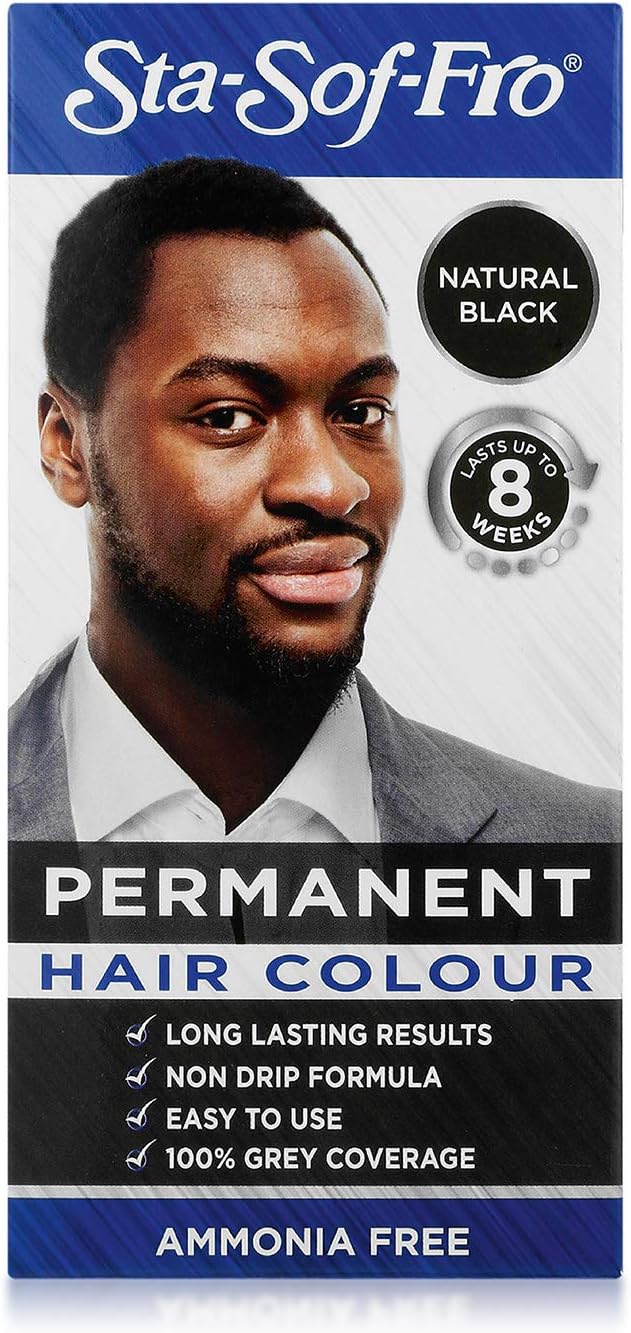 Sta-Sof-Fro Permanent Hair Color Cream Natural Black for Men