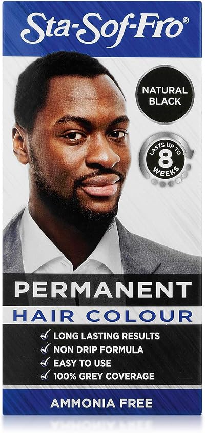 Sta-Sof-Fro Permanent Hair Color Cream Natural Black for Men