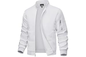 MAGCOMSEN Men's Bomber Jacket Lightweight Casual Windbreaker Spring Fall Zip Up Coat with 5 Pocket