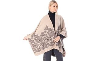 Belle Dame Women’s Shawl Wrap Poncho Ruana Cape Open Front Cardigan