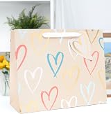 UK Greetings Large Gift Bag for Her Friend Kraft Hearts Design 33x26.7x13.7 cm view 3