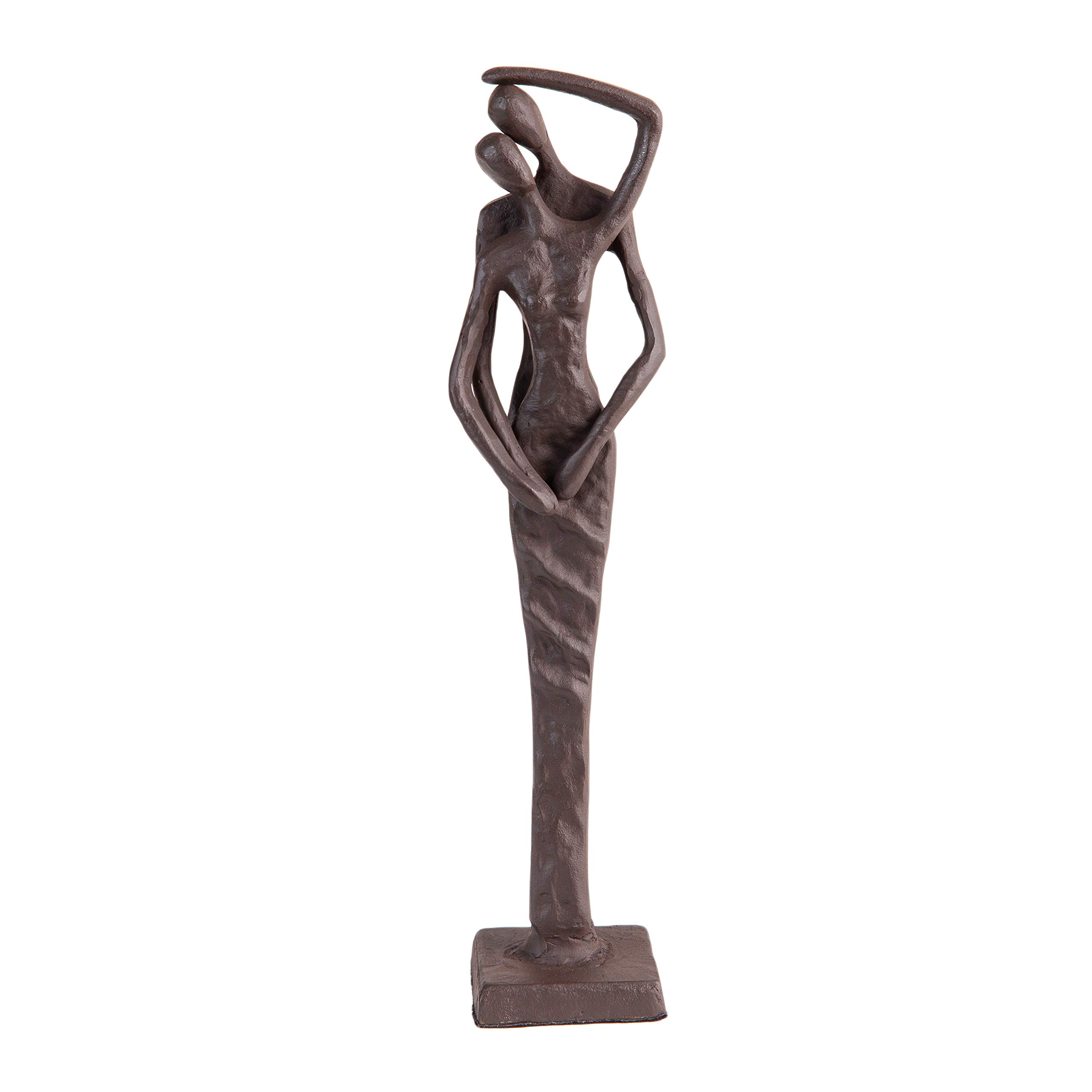 Photo 1 of Danya B. Modern Abstract Metal Art Shelf/Table Decor - Decorative Cast Iron Figurine - Embracing Couple Sculpture