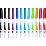 YISAN Dry Erase Markers Fine Point,Whiteboard Markers Fine Tip, 10+2 Assorted Colors Low Odor,Writing on Whiteboard,Mirrors f