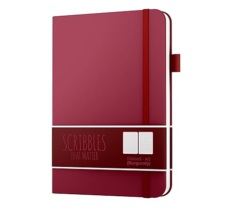 Bullet Journal von Scribbles That Matter - Keine Blutung A5 Hardcover Gepunktetes Notizbuch mit Innentasche - Füllfederhalter