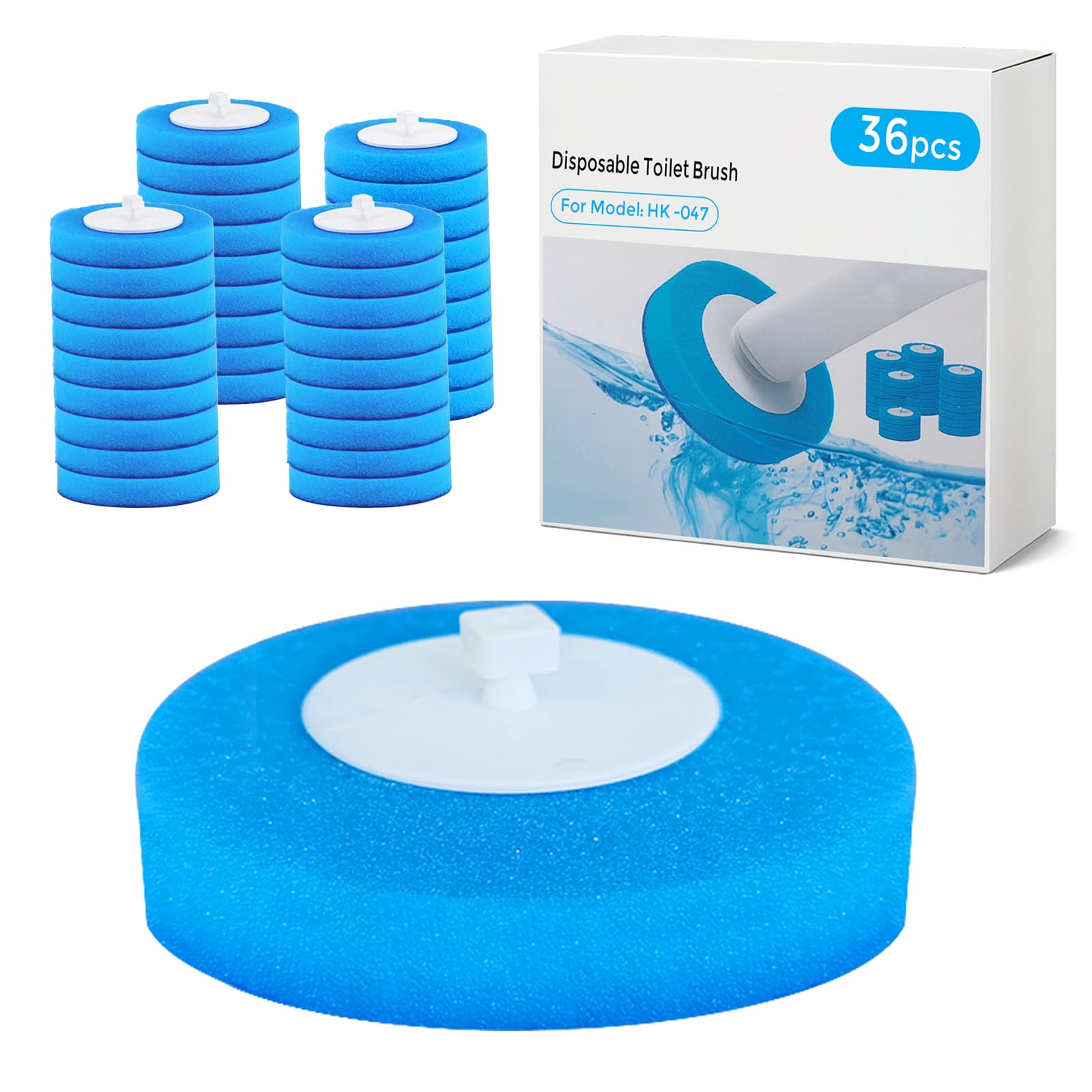 Photo 1 of (FAIR) 36PCS Disposable Toilet Brush Heads for HK-047 Electric Toilet Brush | Universal Fit for All HK-047 Models | 4-Month Supply
