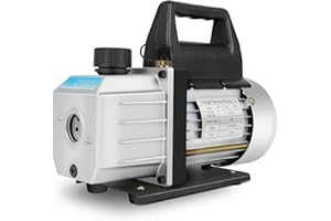 GYZJ 4 CFM 1/3HP Rotary Vane Deep Vacuum Pump 5PA AC Air Tool 110V 60Hz Refrigerant Repair Wine Degassing or Epoxy Manifold Gauge Milk and Medical Processing…