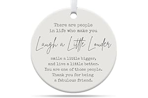 88FERMION Friendship Gifts for Women, Best Friend, Funny, Work Besties, Sister, Friend Ornaments for Women, Ceramic Christmas Ornaments