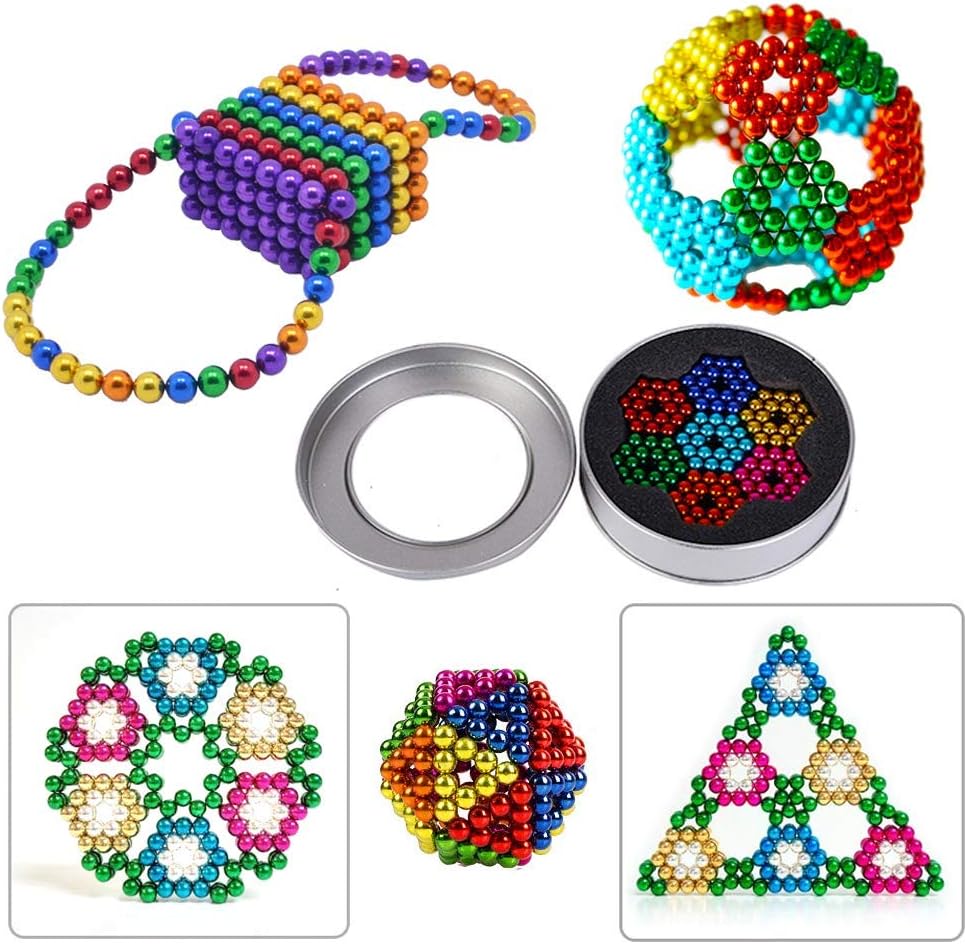 Set of 216 Magnets Building Blocks Fidget Gadget Toys,Fun Stress Relief Desk Toy for Adults