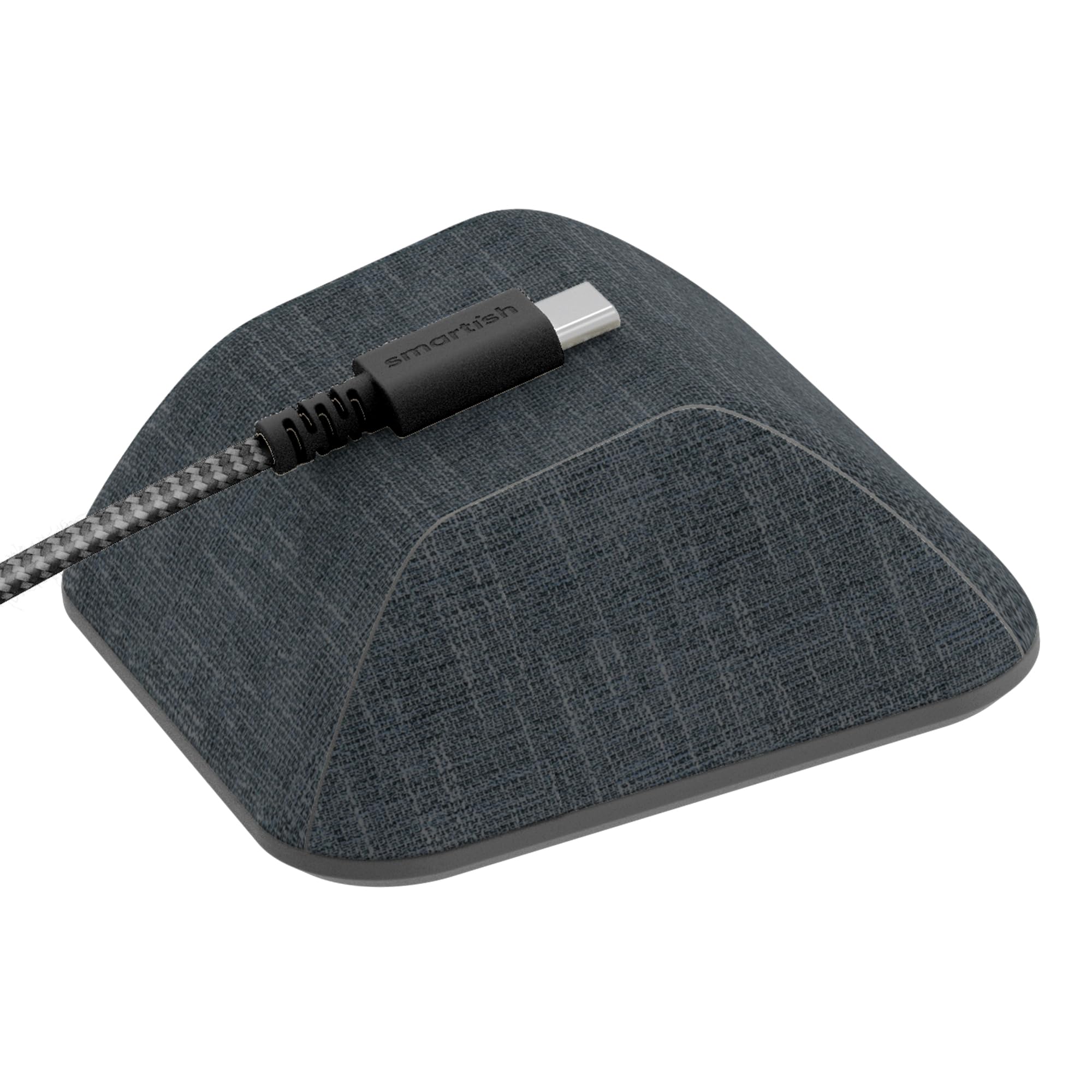 Smartish Magnetic Cable Manager - Cable Wrangler Magnet Base Cord Organizer for Your Nightstand (Silk) - No. 2 Pencil Gray SLK-MB-GRAY