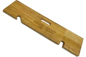 LEACHOI SlideTransfer Board, Medical Patient Aid for Limited Mobility and Recovery Assist Device Transferring Patient Elderly and Handicap from Wheelchair to Bed Car...,Smooth Finish, Cut Out Handles(1Ea)