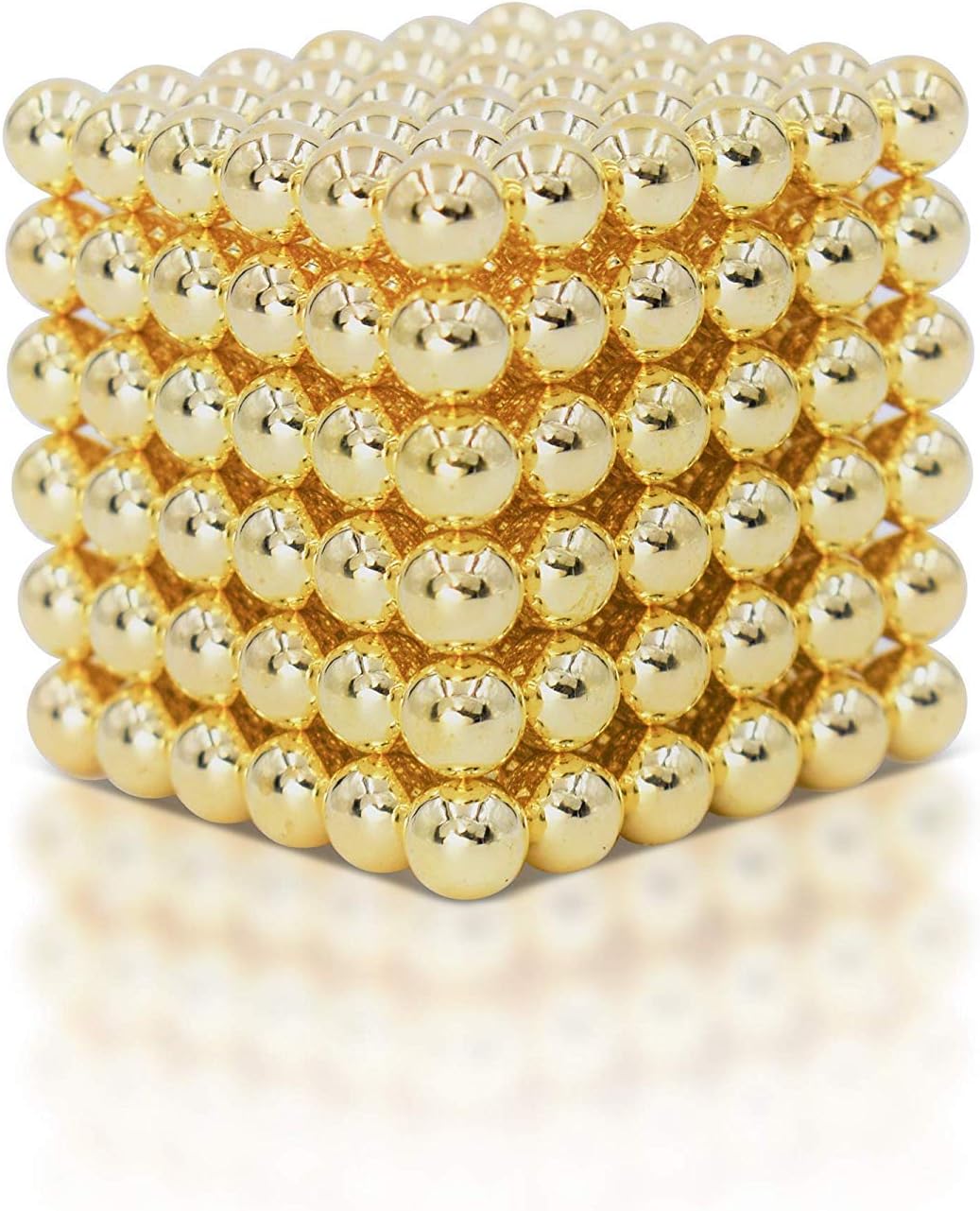 SkyMagnets 5 mm Magnetic Balls Cube Fidget Gadget Toys Rare Earth Magnets Office Desk Toy Desk Games Magnet Toys Magnetic Beads Stress Relief Toys for Adults (Multicolor) (Gold)
