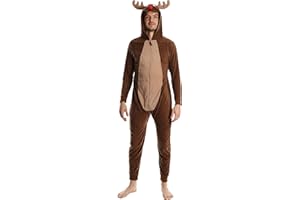 SLEEPHERO Adult Onesie for Men Adult Christmas Onesies Novelty Holiday Onesie Christmas Pajamas