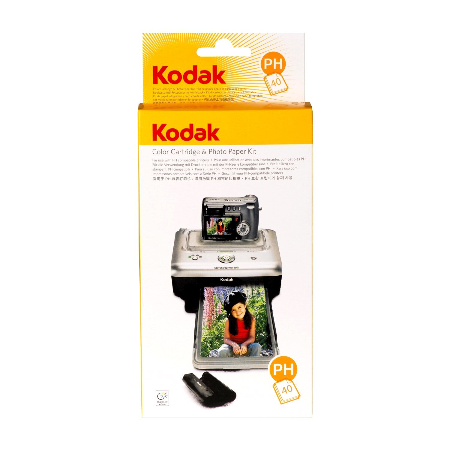 Kodak PH40 EasyShare Printer Dock Color Cartridge & Photo Paper Refill