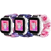 Astorgos 20mm Elastic Scrunchie Band Compatible with Gizmo Watch 3 2 1/Gabb Watch 3e 3 2 1/SyncUP Kids Watch, 3pack Strechy Loop Replacement Strap for Kids Boys Girls