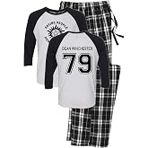 Studio 9Thirty3 Dean Winchester Pajama Set &ndash; Supernatural Merch Shirt &amp; Pants &ndash; Saving People Hunting Things Lounge Gift