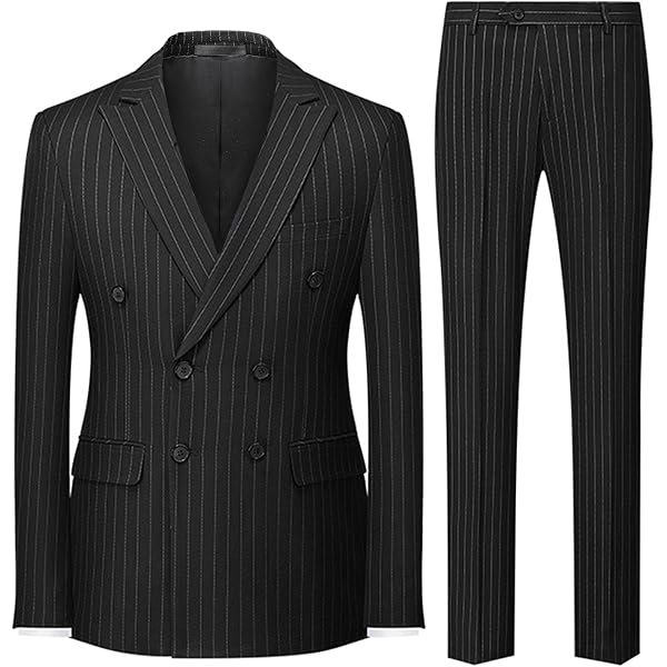 スーツ remake stripe design double set up  suit New Men's 3 Pc Shiny Fashion Suit Shadow Stripe With Vest