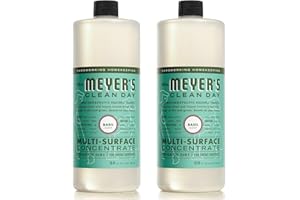 MRS. MEYER'S CLEAN DAY Multi-Surface Cleaner Concentrate, Use to Clean Floors, Tile, Counters, Basil, 32 fl. oz - Pack of 2