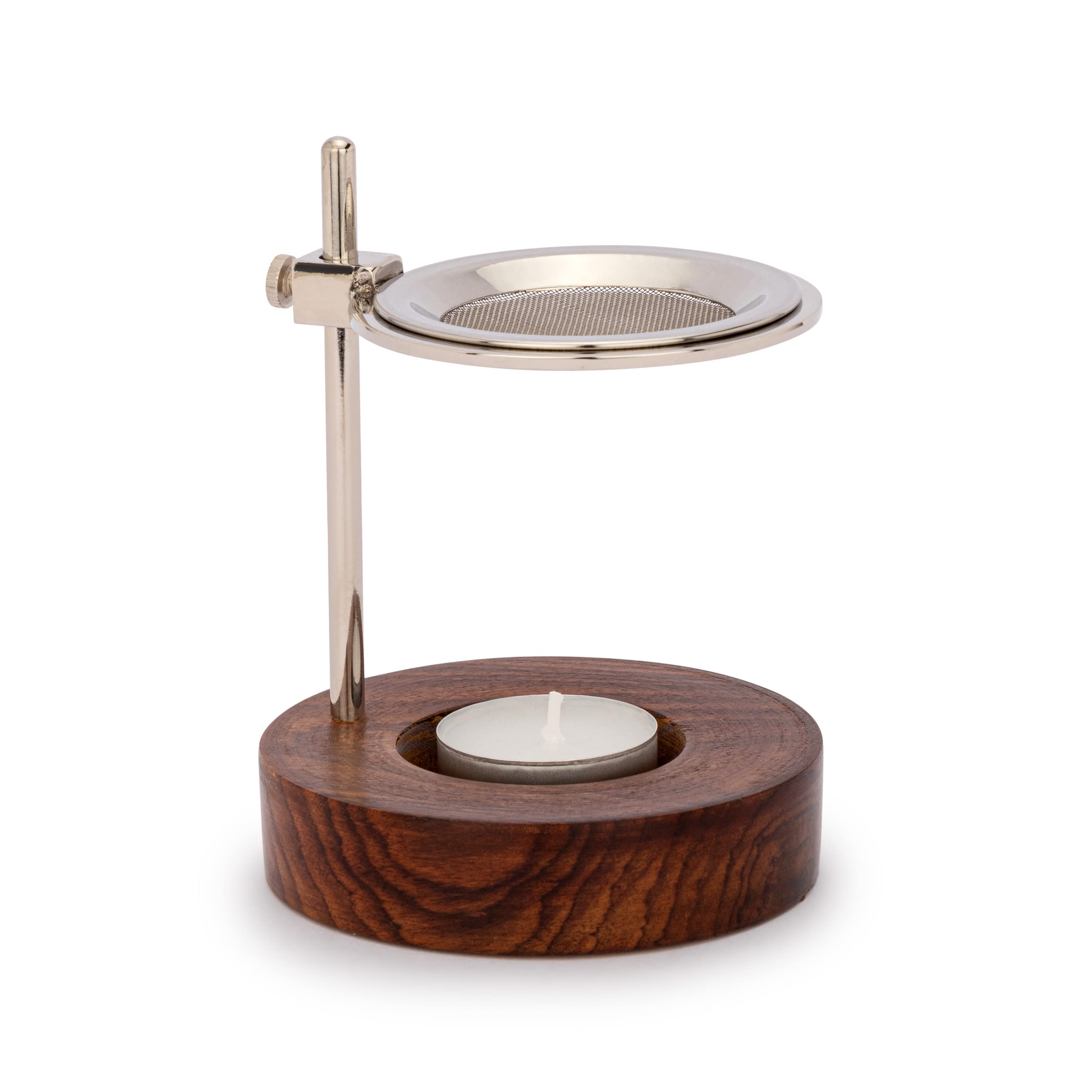 NKlaus 13998 Incense Warmer Adjustable Nickel-Plated Brass with Stainless Steel Sieve