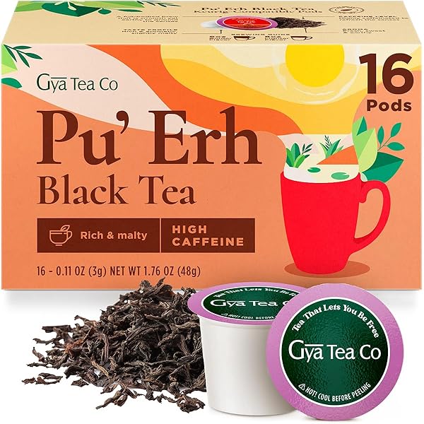 GYA TEA CO CAFFEINATED PU’ERH BLACK TEA POD...