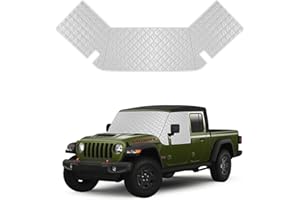 Pigenius Windshield Snow Cover for 2020-2023 Jeep Gladiator. Provides Snow Ice Protection for Front and Side Windows