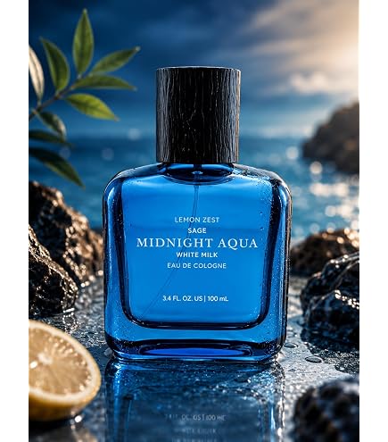Amazon.com : Midnight Aqua Eau de Cologne for Men – Lemon Zest