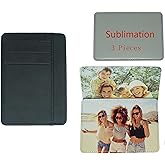 Sublimate Wallet Ultra-thin Card bag Women's wallets Blank Leather Front Pocket Wallet DIY Crafts (Black)