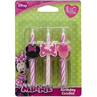 Disney Minnie Mouse Cake Candles - 6 pc