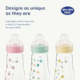 MAM Feel Good Glass Bottle 1 x 90ml Extra Slow Flow Teat 0 Yellow view 6