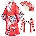 Japanese Traditional Dress Kimono Robe for Kids Girls Costume