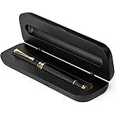 Wordsworth and Black Rollerball Pen-Stunning Luxury Pen Bamboo Blackwood Gold Finish, Refillable, Best Roller Ball Gift Set Pen for Men & Women, Ink Refill, Point Office Pens for Writing