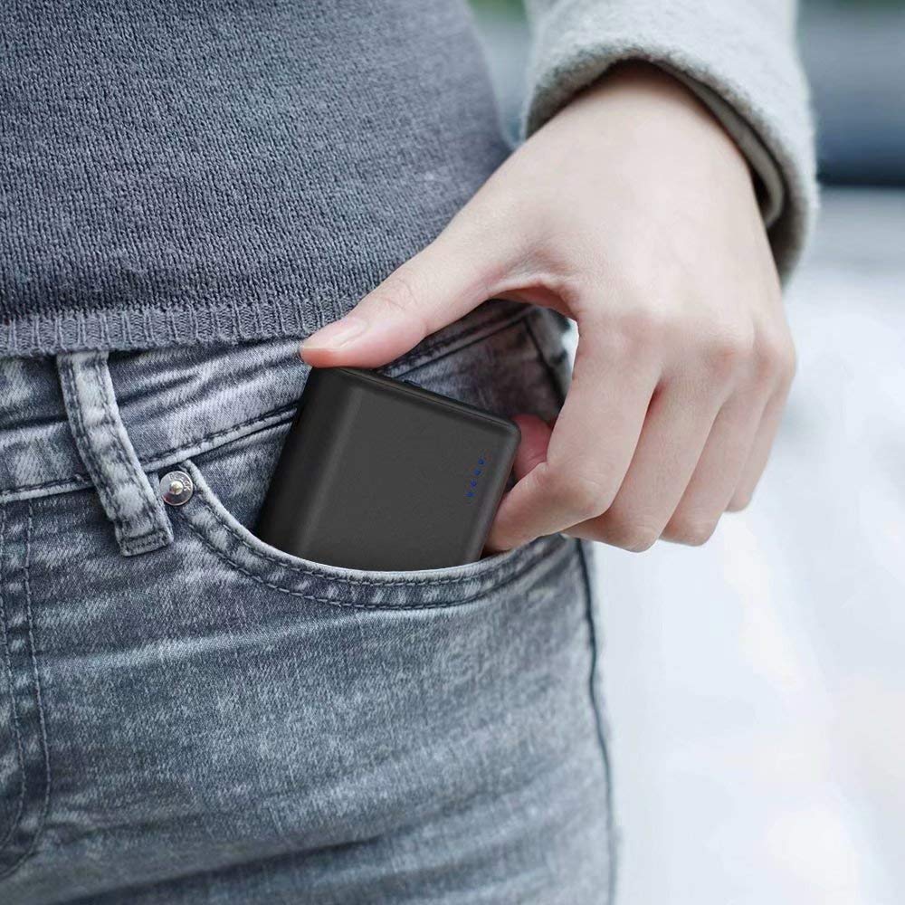 POWEROWL Power Banks 10000mAh High Capacity Portable Phone Charger External Battery Charger Compatible with iPhone iPad Huawei Samsung Xiaomi and more（Black）