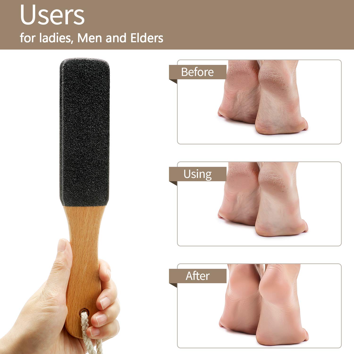 2 Packs Foot File Scrubber Callus Remover Feet Scraper File Rasp Brush Tools for Wet and Dry Feet Foot Care Dead Skin Removing (Smooth Shape) : Beauty