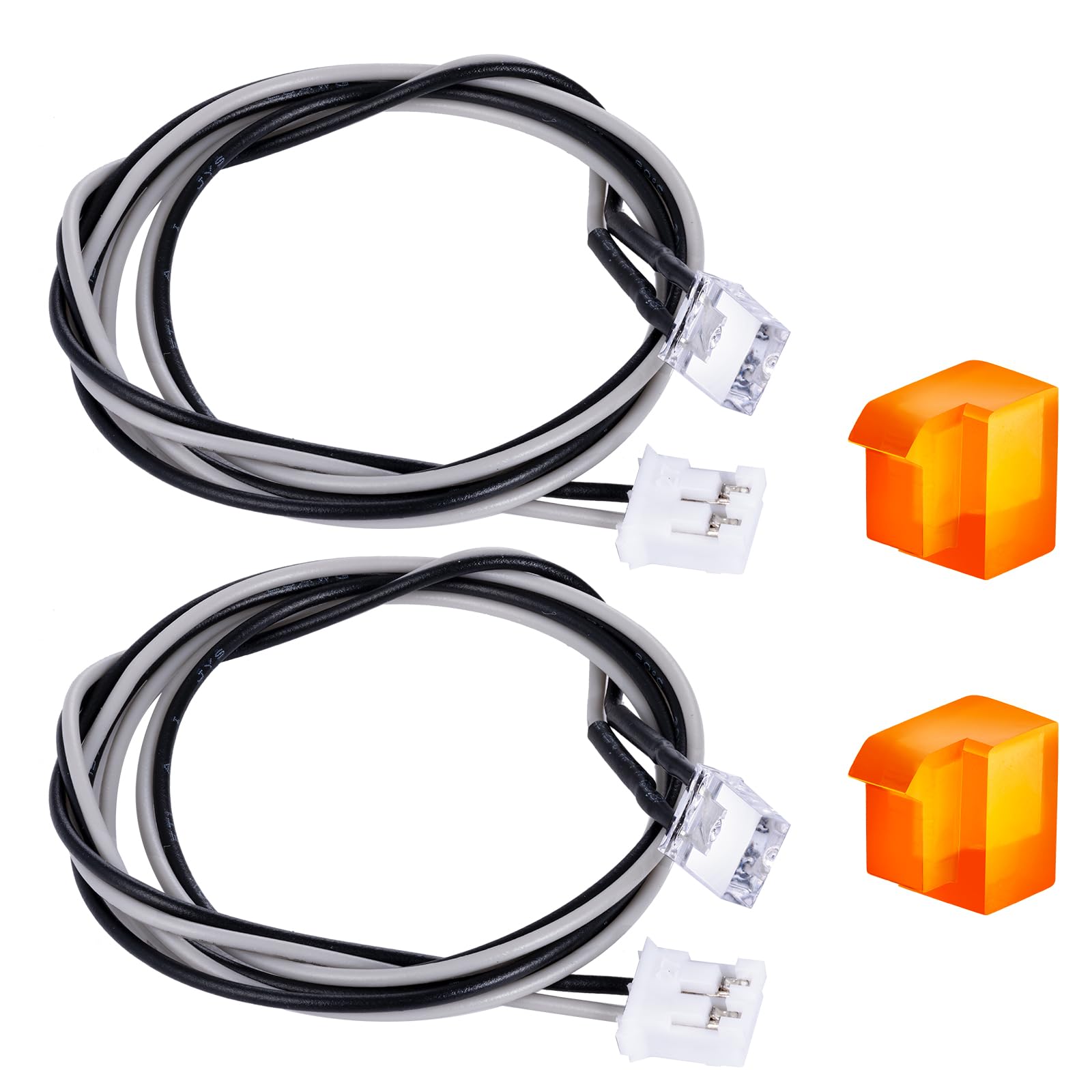 AXspeed 1/14 Tractor Pedal Turn Signal Light Lamp for Tamiya Climbing Trailer RC Truck (Orange)